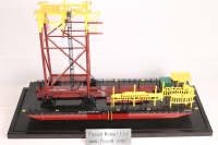 customized model of 91m barge with jacket